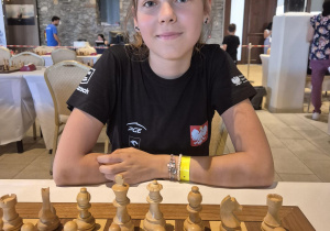 Zuzanna Górecka- VIII miejsce do lat 14 w szachach błyskawicznych.