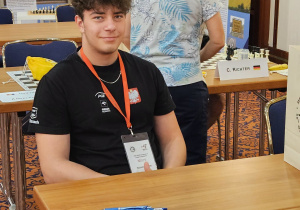 Szymon Boryna na mistrzostwach w Magdeburgu.